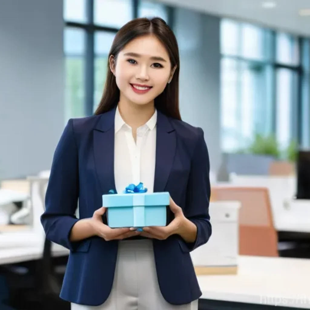 피드백 수용을 위한 스트레스 관리 방법 - **Prompt:** A professional young Thai woman, dressed in a tasteful business casual outfit (e.g., a s...
