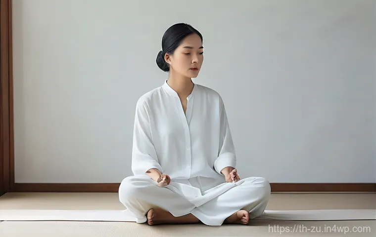 피드백 수용을 위한 스트레스 관리 방법 - **Prompt:** A professional young Thai woman, dressed in a tasteful business casual outfit (e.g., a s...