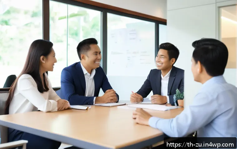 피드백을 효과적으로 기록하는 방법 - A modern Thai office meeting room filled with diverse professionals engaged in open and friendly dis...
